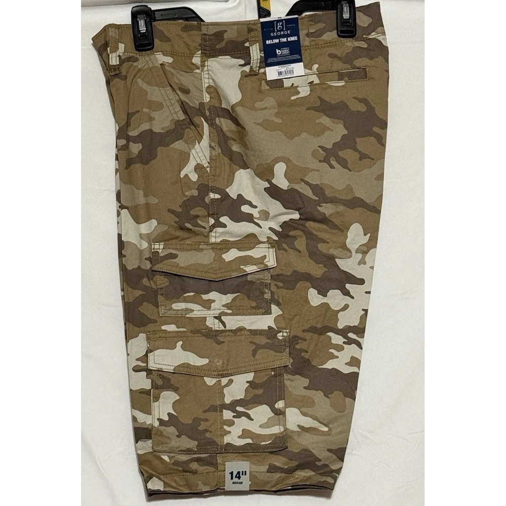 George Mens Desert Camo Shorts Size 38 Below Knee NWT Bundle 2 - Picture 5 of 14